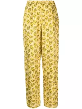 ISABEL MARANT брюки Piera с графичным принтом, желтый