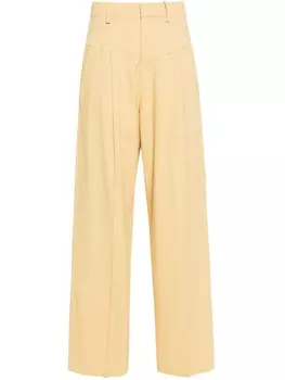 ISABEL MARANT брюки Staya широкого кроя, коричневый