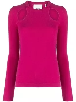 ISABEL MARANT cut-out cashmere top, розовый