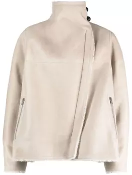 ISABEL MARANT дубленка Abeliki из овчины, нейтральный цвет