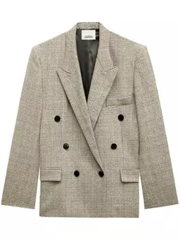 ISABEL MARANT двубортный пиджак в клетку, нейтральный цвет