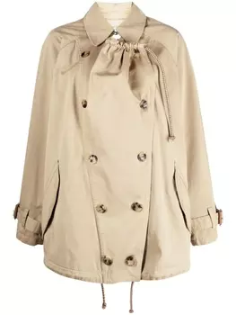 ISABEL MARANT двубортный тренч Dusika, коричневый