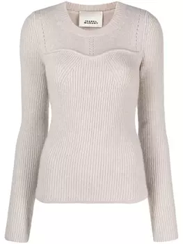 ISABEL MARANT джемпер Brumea из смесовой шерсти мериноса, нейтральный цвет