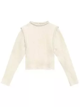 ISABEL MARANT джемпер грубой вязки с текстурированной отделкой, нейтральный цвет