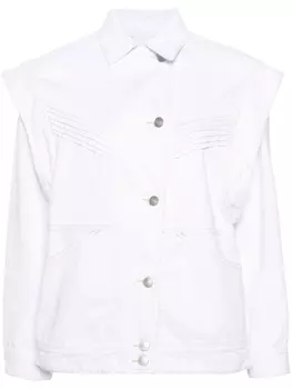 ISABEL MARANT джинсовая куртка Harmon на пуговицах, белый