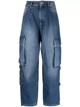 ISABEL MARANT джинсовые брюки карго Elore, синий