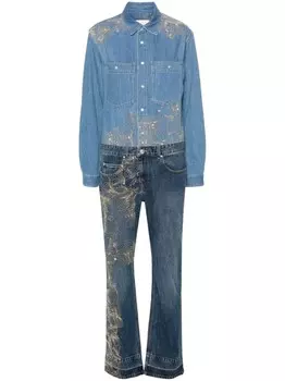 ISABEL MARANT джинсовый комбинезон Imane с вышивкой, синий