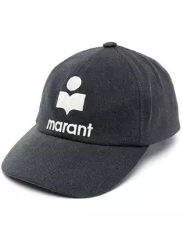 ISABEL MARANT embroidered-logo cotton cap, черный