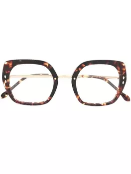 Isabel Marant Eyewear очки в массивной оправе черепаховой расцветки, коричневый