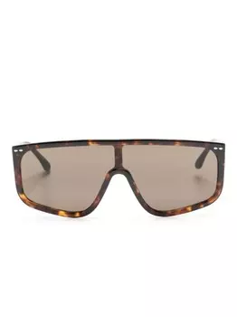 Isabel Marant Eyewear солнцезащитные очки Elora в массивной оправе, коричневый