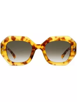 Isabel Marant Eyewear солнцезащитные очки в геометрической оправе, желтый