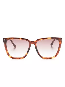 Isabel Marant Eyewear солнцезащитные очки в квадратной оправе черепаховой расцветки, коричневый