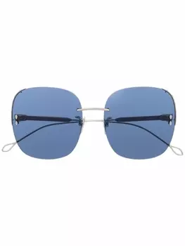 Isabel Marant Eyewear солнцезащитные очки в массивной оправе, серебристый