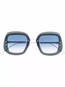 Isabel Marant Eyewear солнцезащитные очки в массивной оправе, серебряный