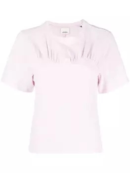 ISABEL MARANT футболка со сборками, розовый