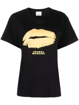 ISABEL MARANT футболка Yates с логотипом, черный