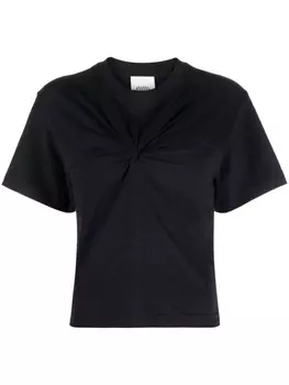 ISABEL MARANT футболка Zuria из органического хлопка с узлом, черный
