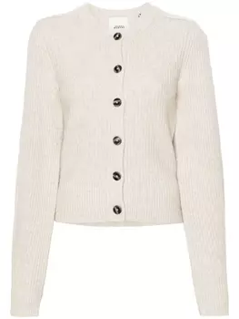 ISABEL MARANT кардиган Laurine в рубчик, нейтральный цвет