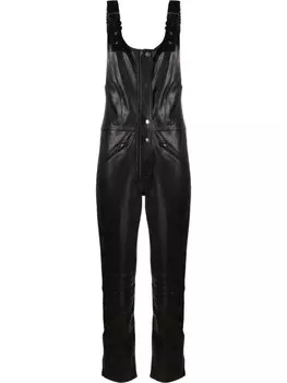 ISABEL MARANT кожаный комбинезон без рукавов, черный