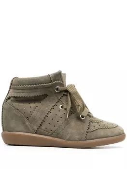 Кроссовки Isabel Marant Bobby Wedge, темно-зеленый