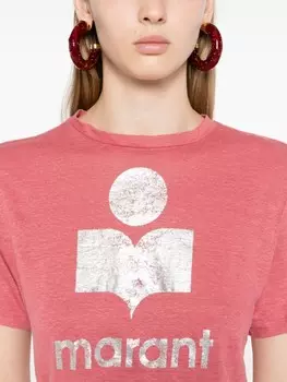 ISABEL MARANT льняная футболка Zewel, розовый