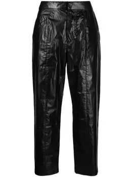 ISABEL MARANT лакированные укороченные брюки, черный