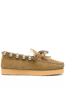 ISABEL MARANT лоферы Forley с мехом, зеленый