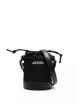 ISABEL MARANT маленькая сумка-ведро Samara с вышитым логотипом, черный