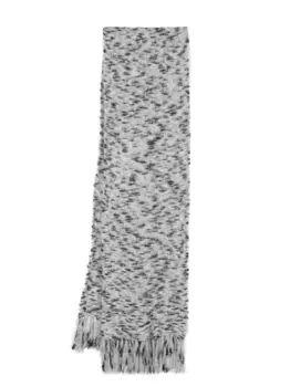 ISABEL MARANT меланжевый шарф с бахромой, белый