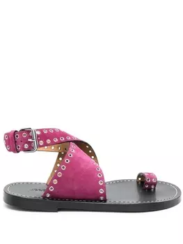 ISABEL MARANT metal eyelet detailing sandals, розовый