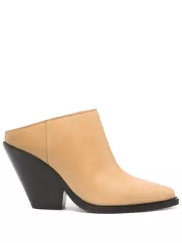 ISABEL MARANT мюли Lawi 100 с заостренным носком, нейтральный цвет
