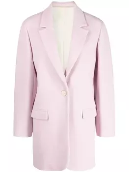 ISABEL MARANT однобортное пальто Jilinka, розовый