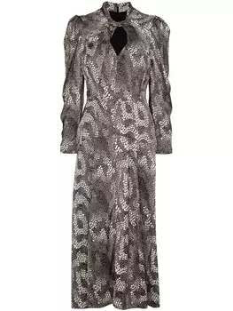 ISABEL MARANT платье макси Vilma с графичным принтом, черный