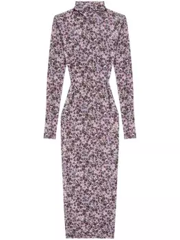 ISABEL MARANT платье миди Lisy с графичным принтом, фиолетовый