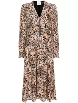 ISABEL MARANT платье миди Magaly с V-образным вырезом, нейтральный цвет