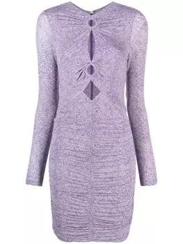 ISABEL MARANT платье мини с вырезами, фиолетовый