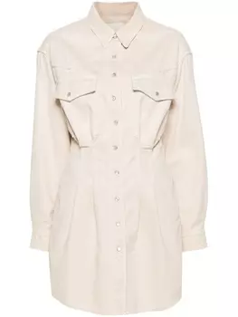 ISABEL MARANT платье-рубашка мини Liliko, нейтральный цвет