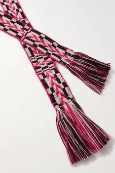 ISABEL MARANT плетеный ремень Ekta с бахромой, черный