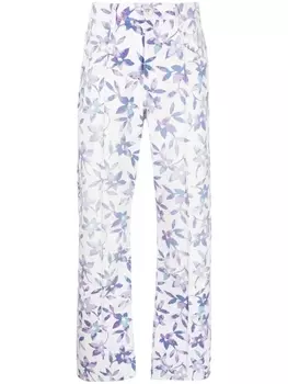 ISABEL MARANT прямые брюки с цветочным принтом, белый