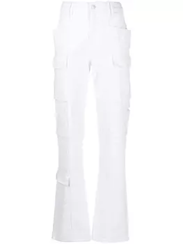 ISABEL MARANT прямые джинсы с карманами карго, белый