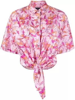 ISABEL MARANT рубашка с короткими рукавами и цветочным принтом, розовый
