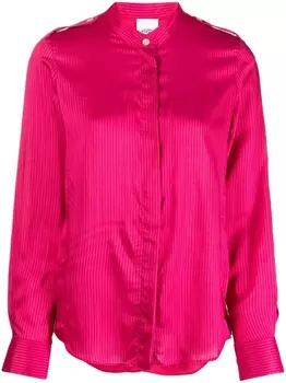 ISABEL MARANT рубашка в полоску с воротником-стойкой, розовый