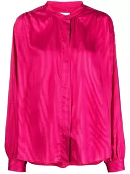 ISABEL MARANT рубашка в полоску с воротником-стойкой, розовый