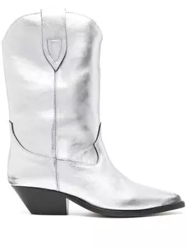 ISABEL MARANT сапоги с эффектом металлик, серебристый