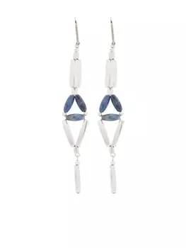 ISABEL MARANT серьги с бусинами, серебряный