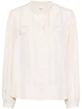 ISABEL MARANT шелковая блузка Zayen, нейтральный цвет