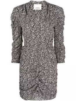 ISABEL MARANT шелковое платье Celina с цветочным принтом, черный