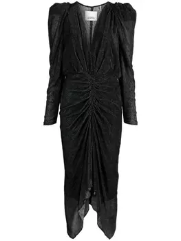 ISABEL MARANT шелковое платье миди Maray, черный