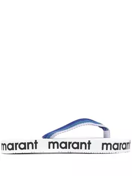 ISABEL MARANT шлепанцы с логотипом, синий