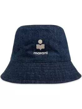 ISABEL MARANT шляпа-ведро с нашивкой-логотипом, синий